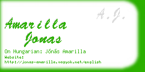amarilla jonas business card