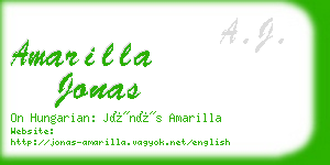 amarilla jonas business card